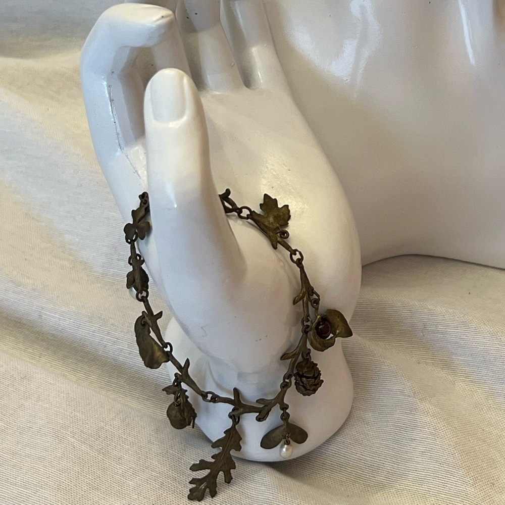 Complete Michael Michaud Handcrafted Bronze Acorn & Oak Jewelry 4pc Set - Picture 5 of 5